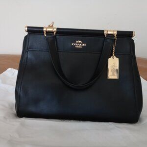 Coach Grace Bag 20 Calf leather (Light Gold/Black)
